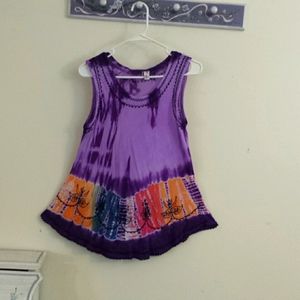 India Boutique Boho tie die top